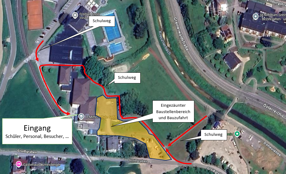 Schulweg veränderterEingang